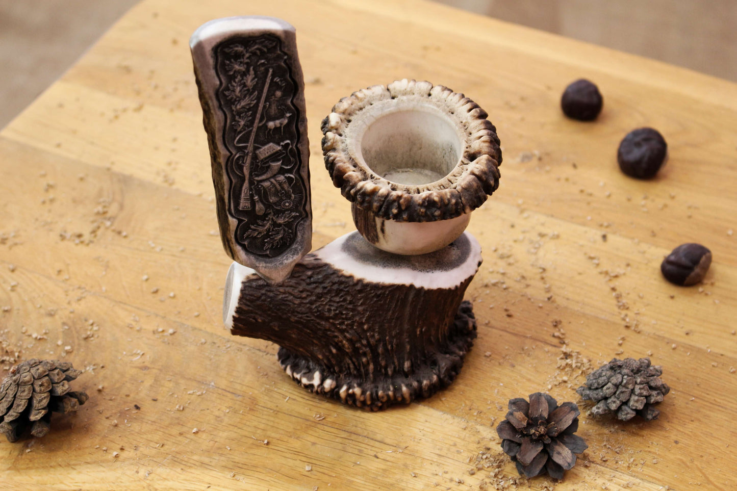 Deer Antler Candlestick Holder