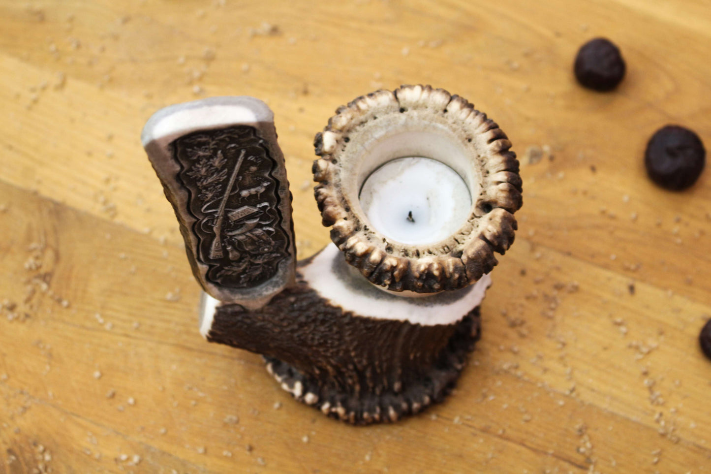 Deer Antler Candlestick Holder