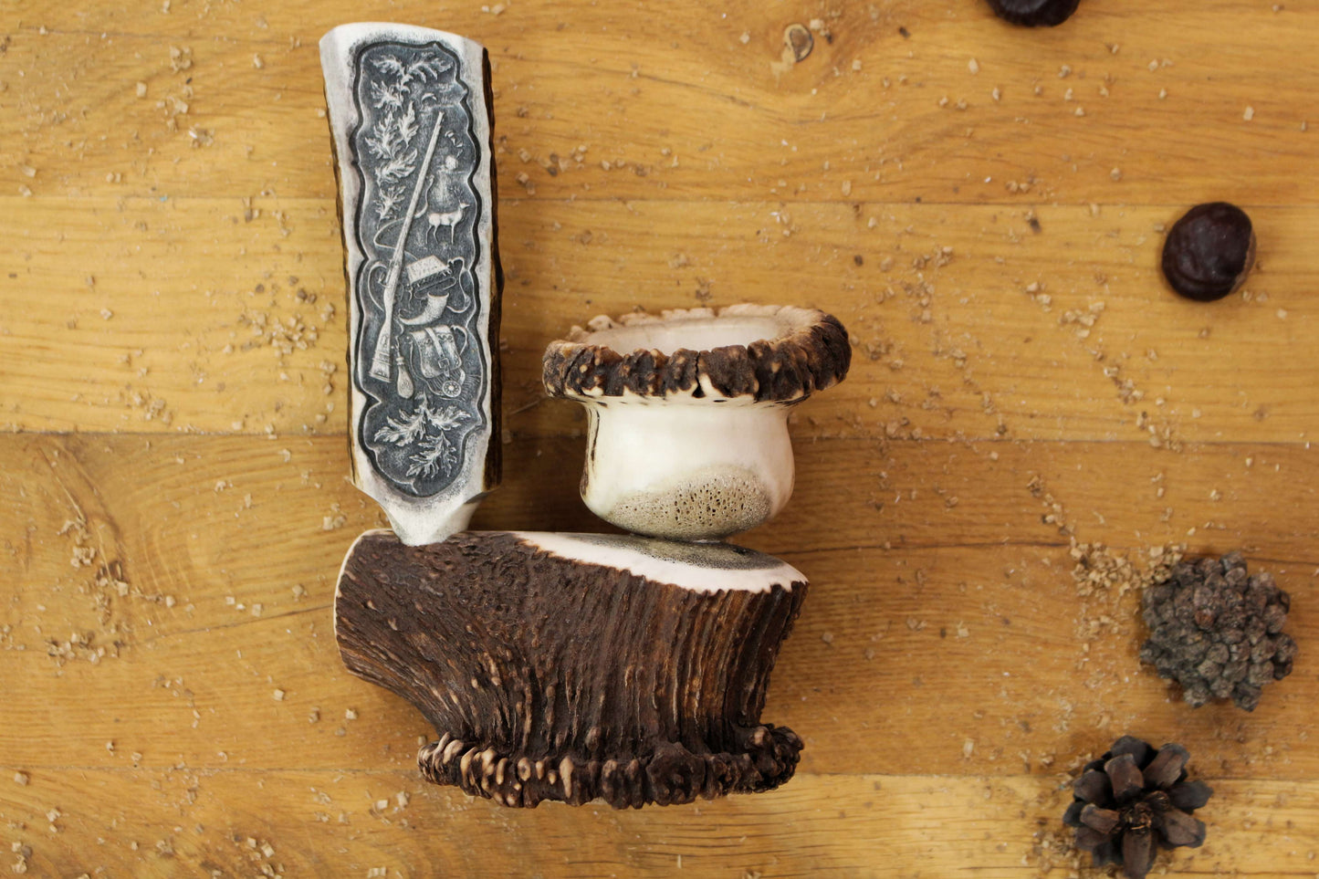 Deer Antler Candlestick Holder