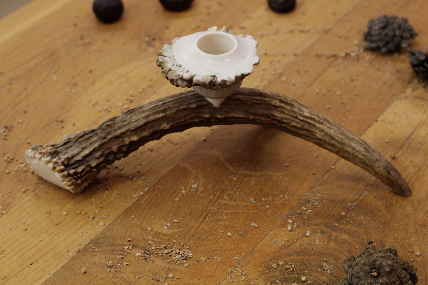 Kerzenhalter aus Elchgeweih