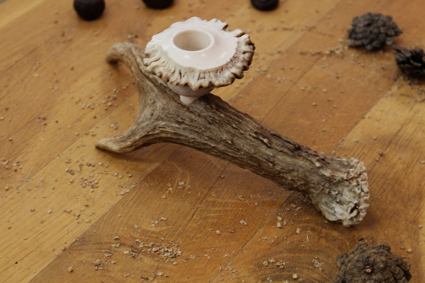 Kerzenhalter aus Elchgeweih