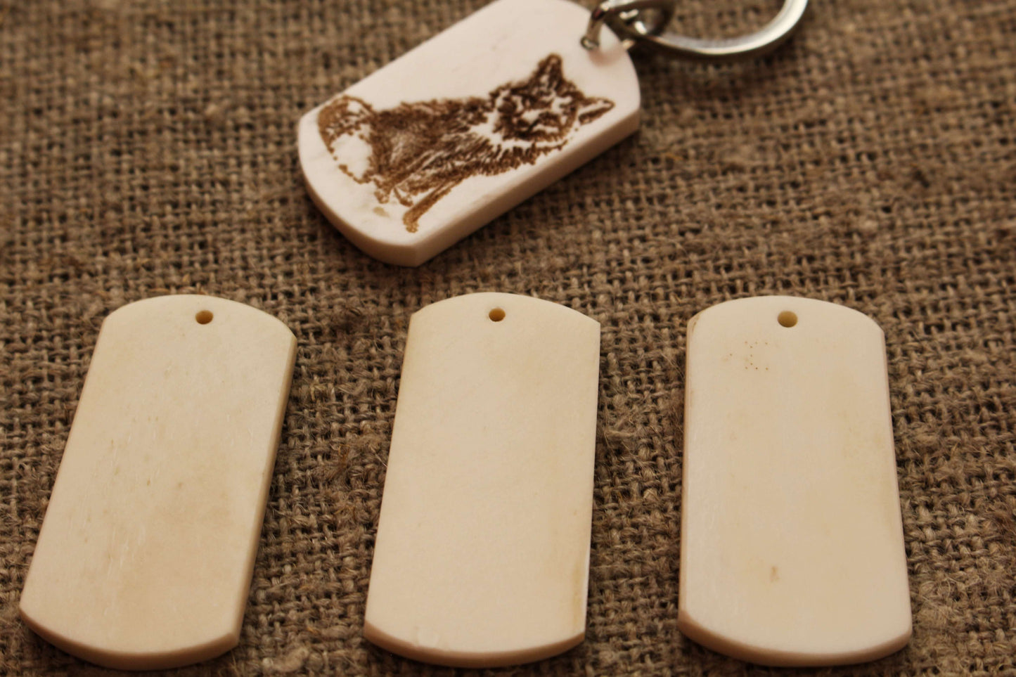 Bone keychain blank for unique DYI projects