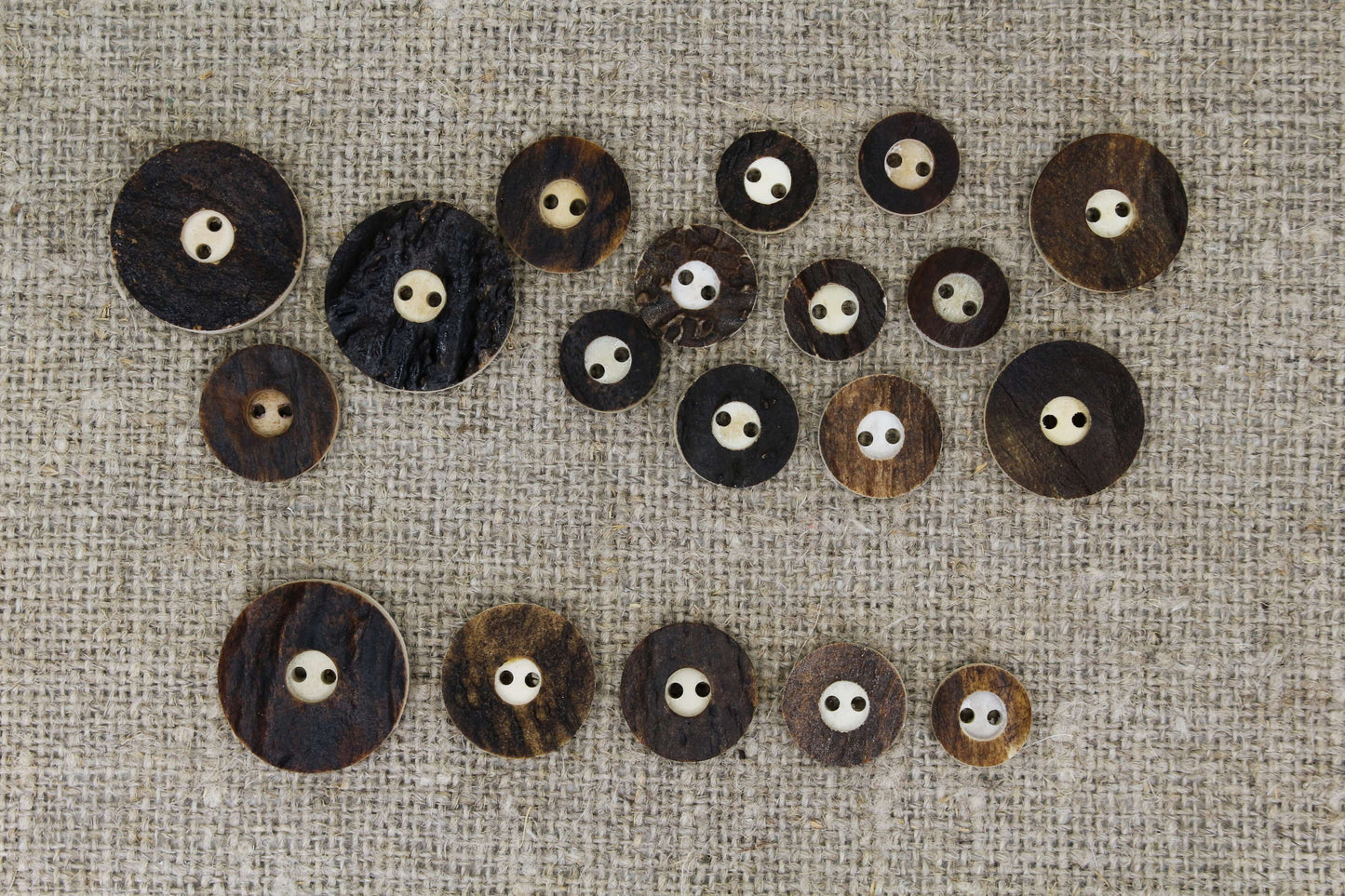 Handmade Deer Antler sewing buttons all sizes and colors