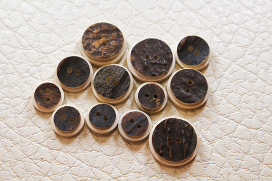 Deer Antler buttons, nature-inspired embellishments