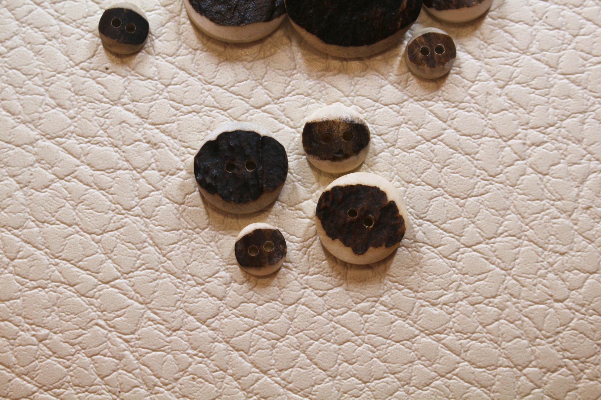 Deer Antler buttons, handcrafted sewing essentials from natural material