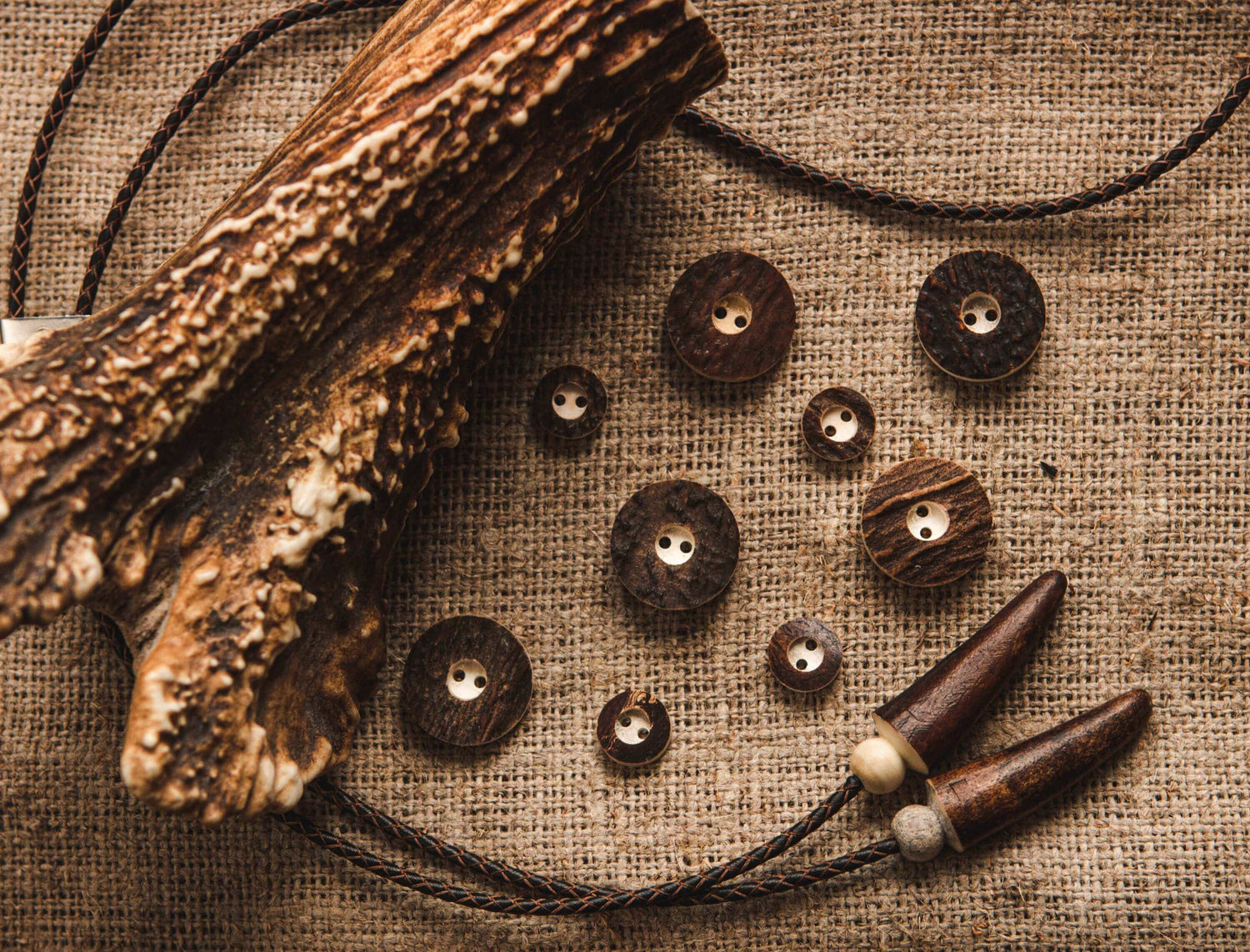 Handmade Deer Antler sewing buttons