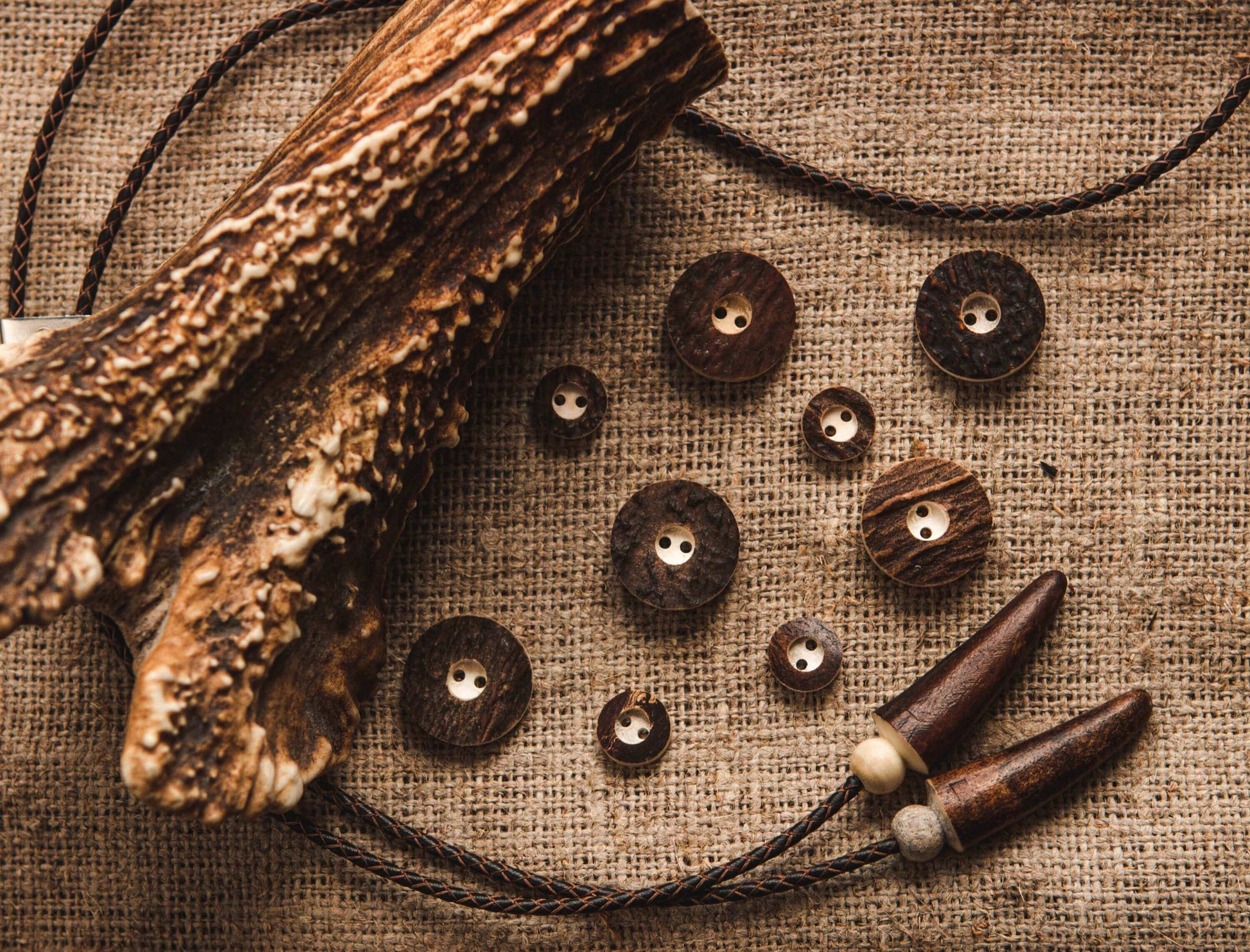 Handmade Deer Antler sewing buttons
