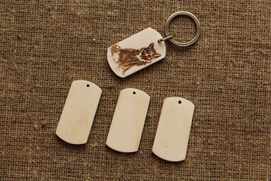 Bone keychain blank for unique DYI projects