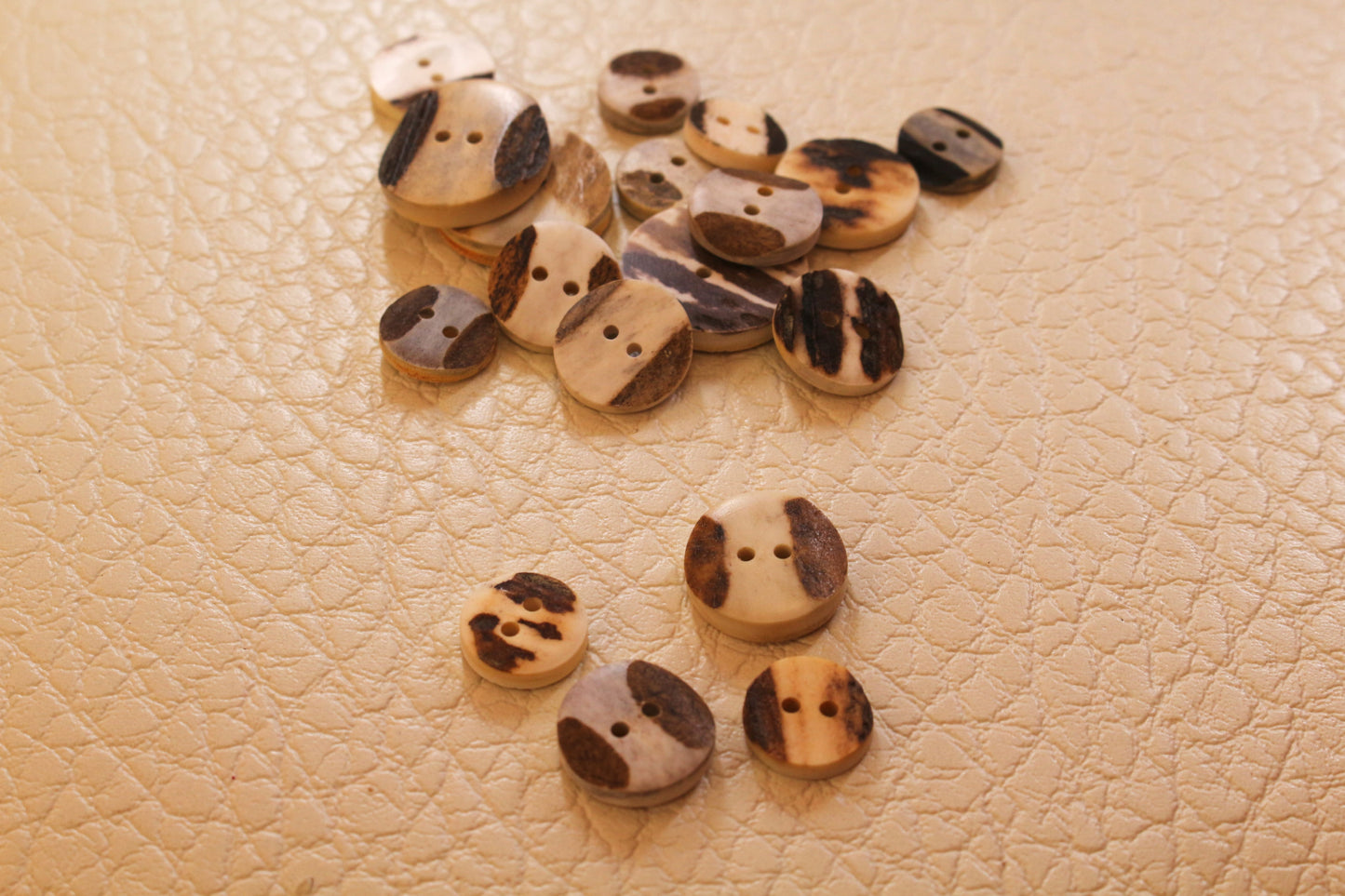 Deer Antler buttons polished middle all sizes and shapes