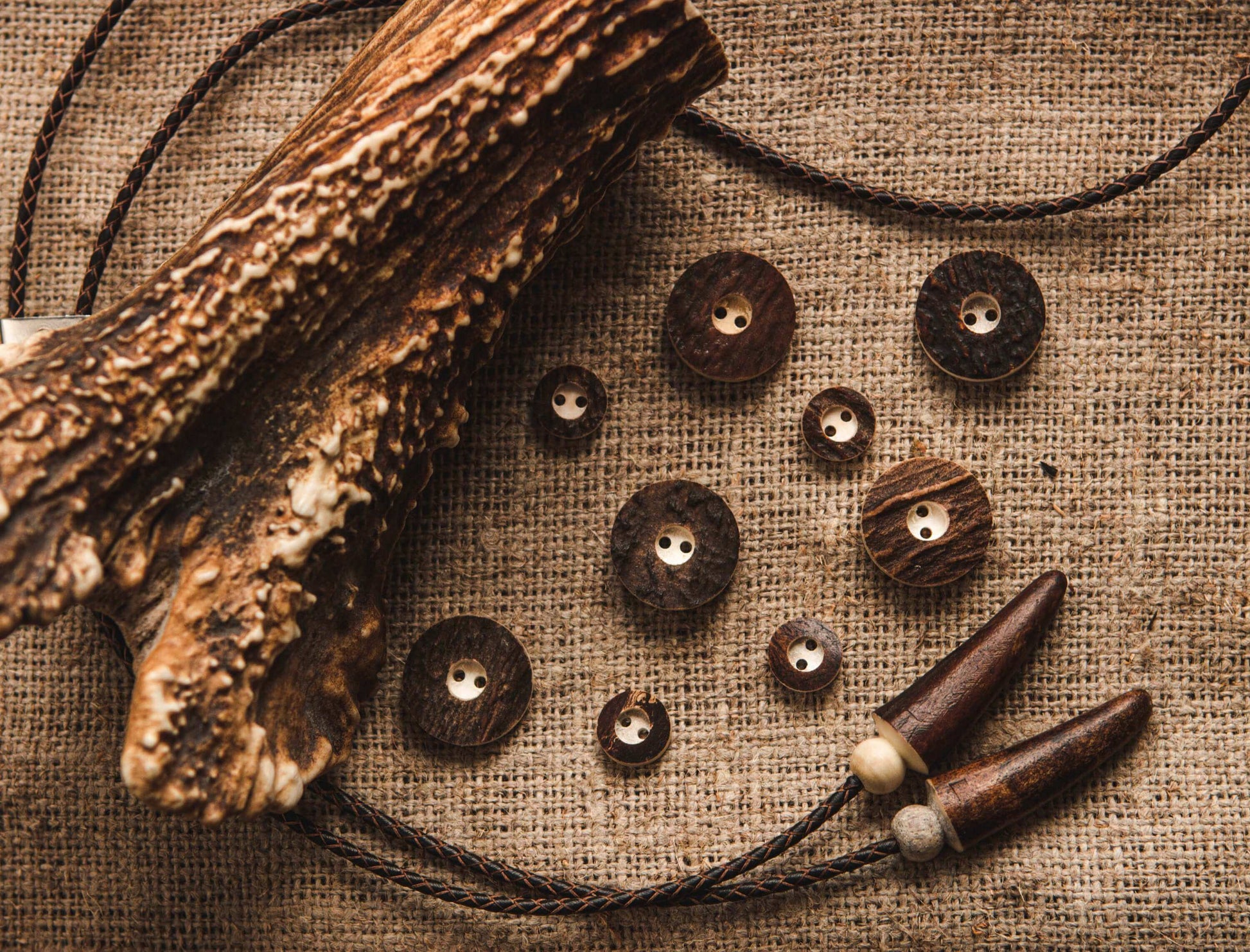  Handmade Deer Antler sewing buttons